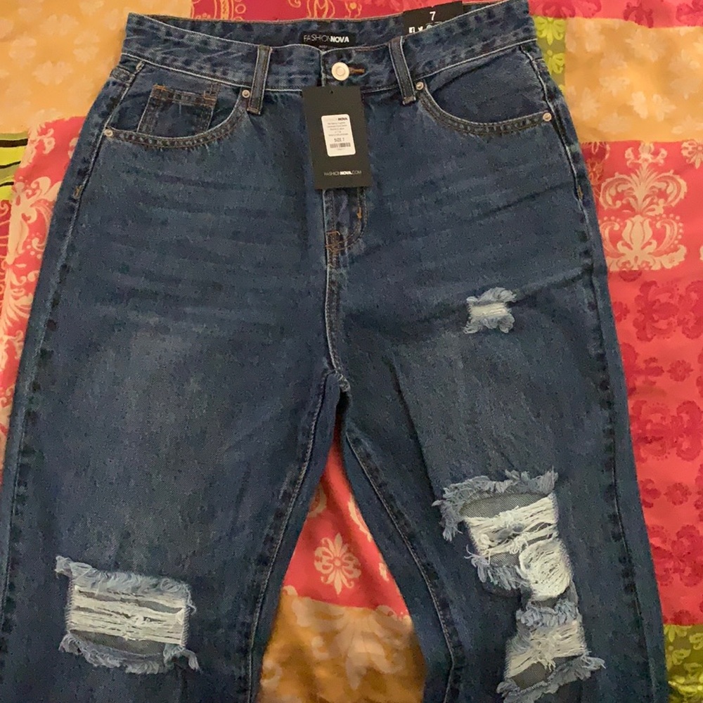 We Belong Together Distressed Nova Denim Boyfriend Jeans